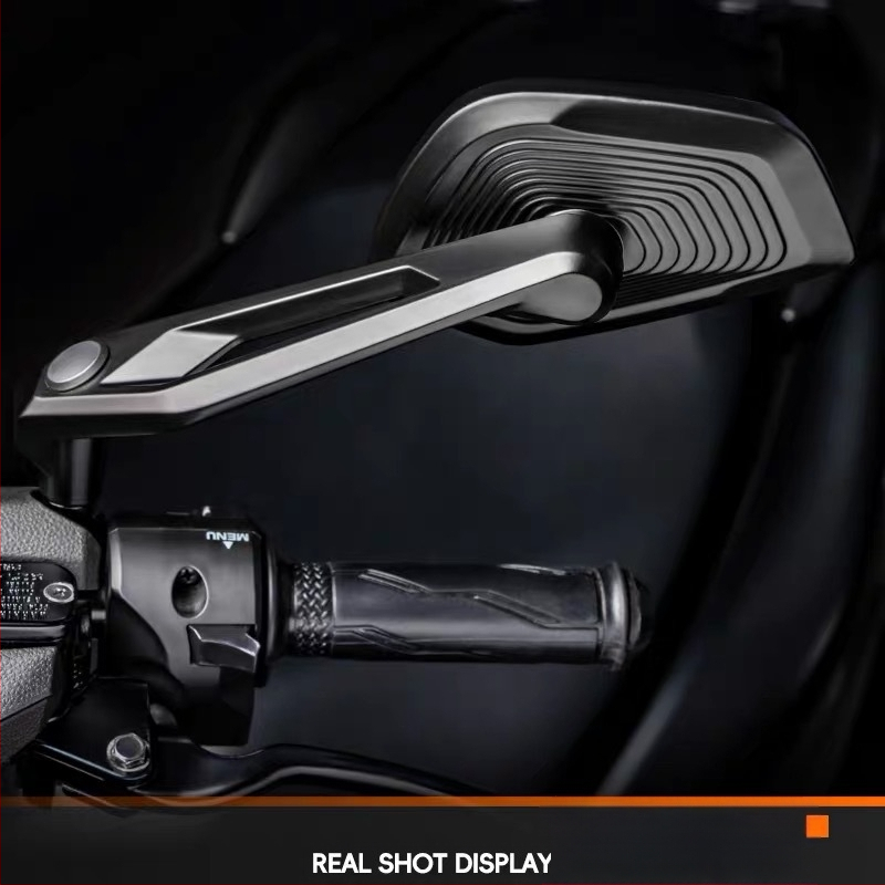 Задно огледало за електрически превозни средства, скутери и мотоциклети, квадратно алуминиево огледало, монтаж с предна и задна резба