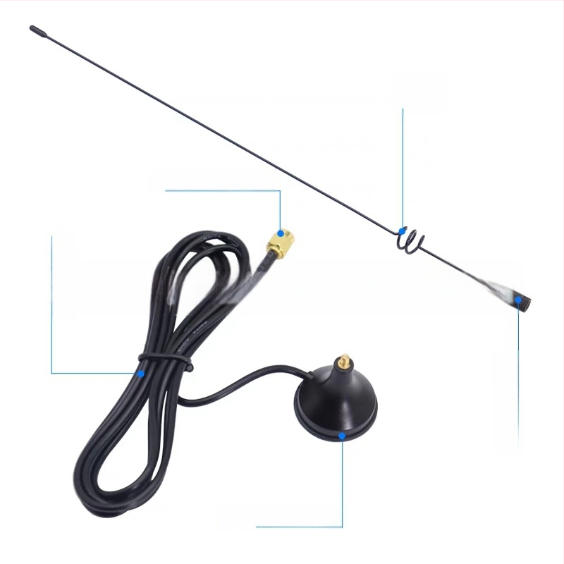 Head Electronic YCT-986 autóantenna hordozható rádióhoz, 174–470 MHz, 8 dBi, 50 Ω, SWR ≤ 1.5, 0–12 V