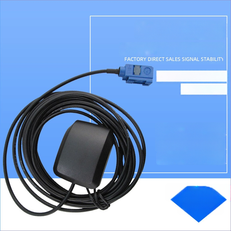 Aktív jármű GPS pozicionáló antenna FAKRA interfésszel – 28 dBi nyereség, 1575,42 MHz frekvencia, 50 Ω impedancia, SWR ≤1,5, 3-5 V üzemelési feszültség