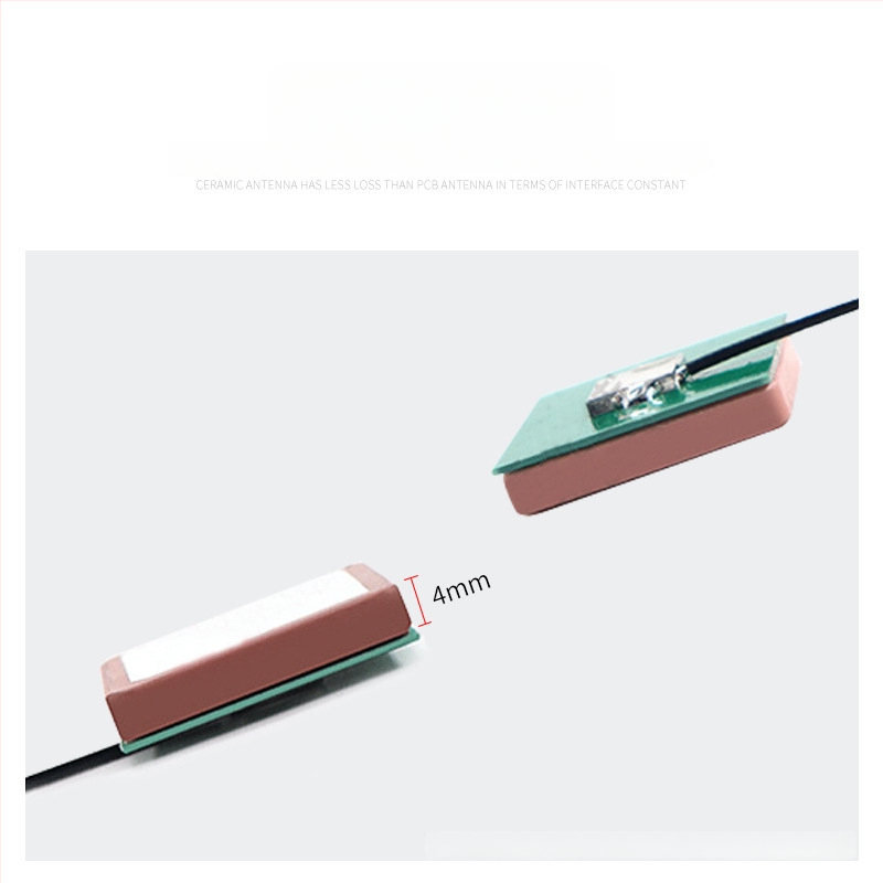 Passzív kerámia antenna WiFi 2.4 GHz és Beidou GPS-hez, IPEX csatlakozó, jármű pozícionálás, nyereség 3 dBi, tartomány 2400–2500 MHz, impedancia 50 Ω, SWR ≤ 2:1, 3–5 V