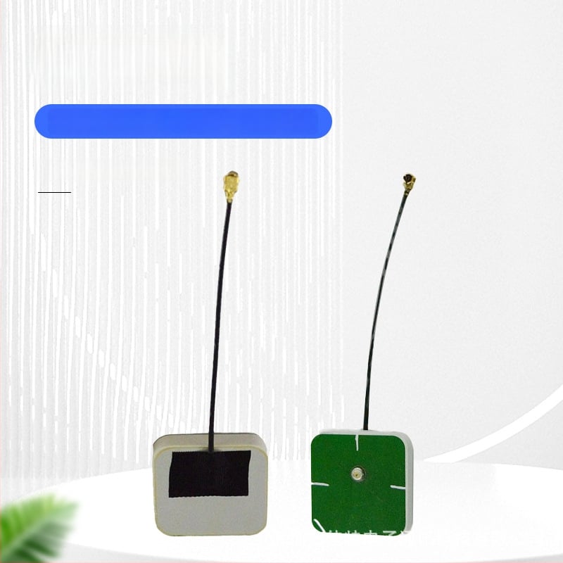 Passzív kerámia antenna WiFi 2.4 GHz és Beidou GPS-hez, IPEX csatlakozó, jármű pozícionálás, nyereség 3 dBi, tartomány 2400–2500 MHz, impedancia 50 Ω, SWR ≤ 2:1, 3–5 V