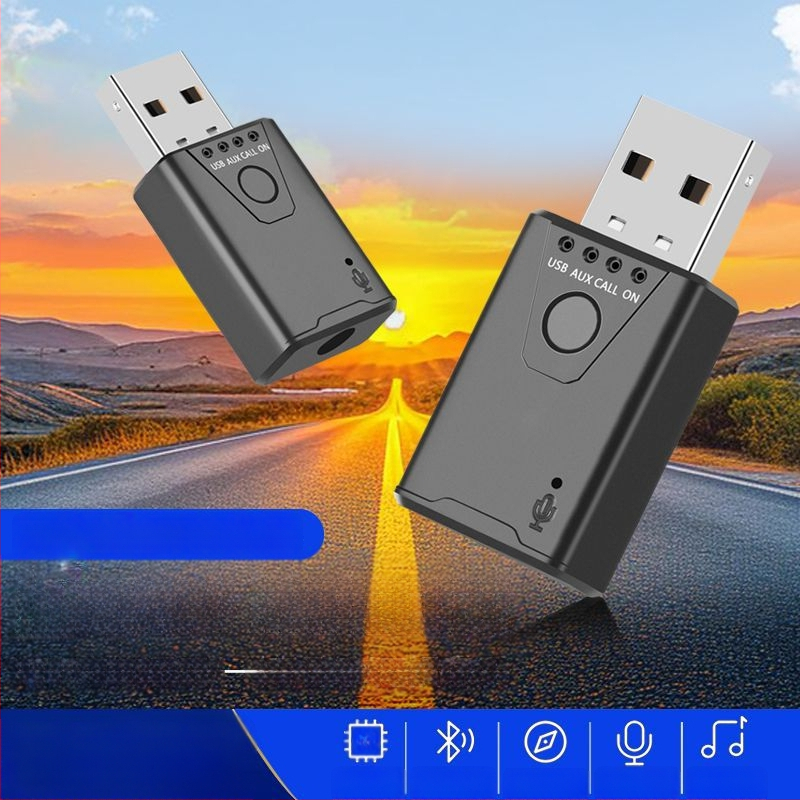 Δέκτης Bluetooth USB αυτοκινήτου - Plug-and-Play Hands-Free, Bluetooth 5.4, Διασύνδεση USB, εμβέλεια 10-20 m, 100 Mbps