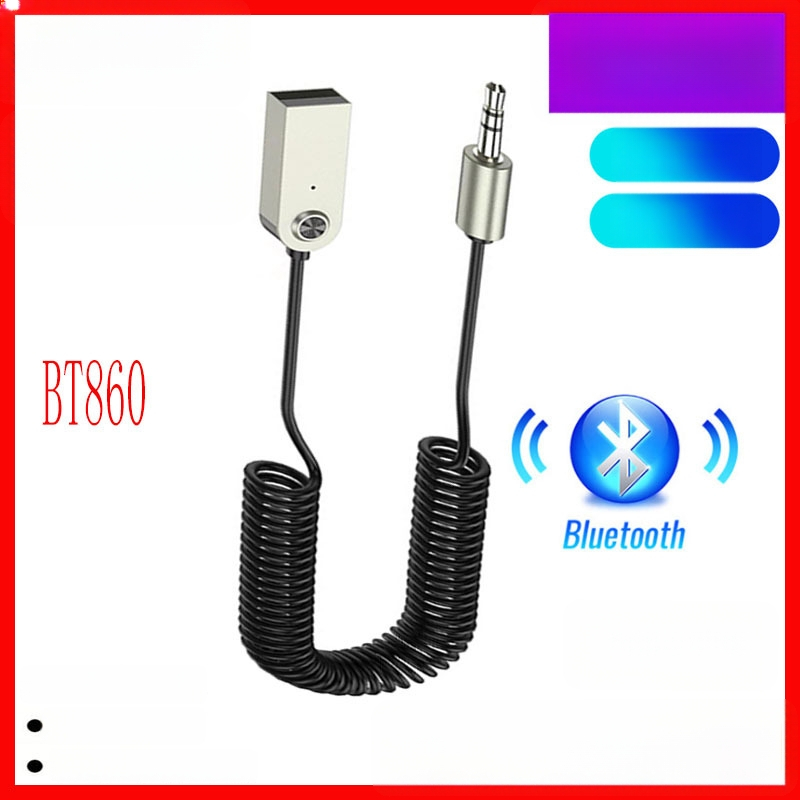 Αυτοκινητικός δέκτης Bluetooth με AUX/USB, hands-free κλήσεις, Bluetooth 5.0, Plug‑and‑Play, χωρίς εξωτερική παροχή ρεύματος, εμβέλεια έως 10 μ