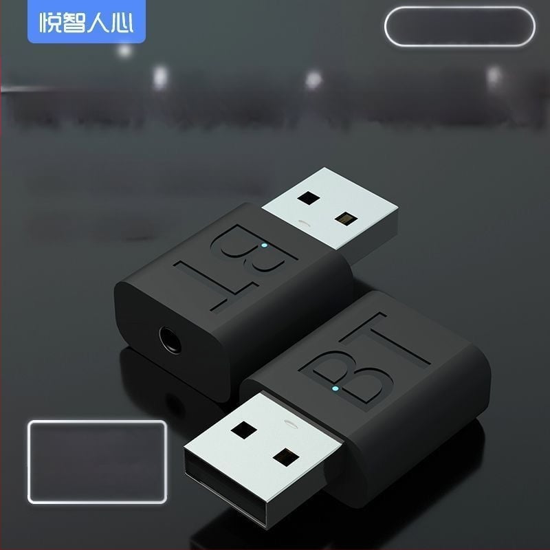 Autós Bluetooth-vevő, mini USB audió adapter, Bluetooth 5.0, vezeték nélküli otthoni hangrendszer erősítő és mélynyomó