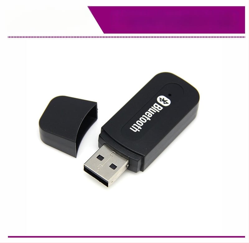 Traveling USB Bluetooth δέκτης αυτοκινήτου με διπλή έξοδο, αντάπτορας ήχου, Plug-and-Play, Bluetooth 4.0, 3 Mbps, εμβέλεια 10 μ