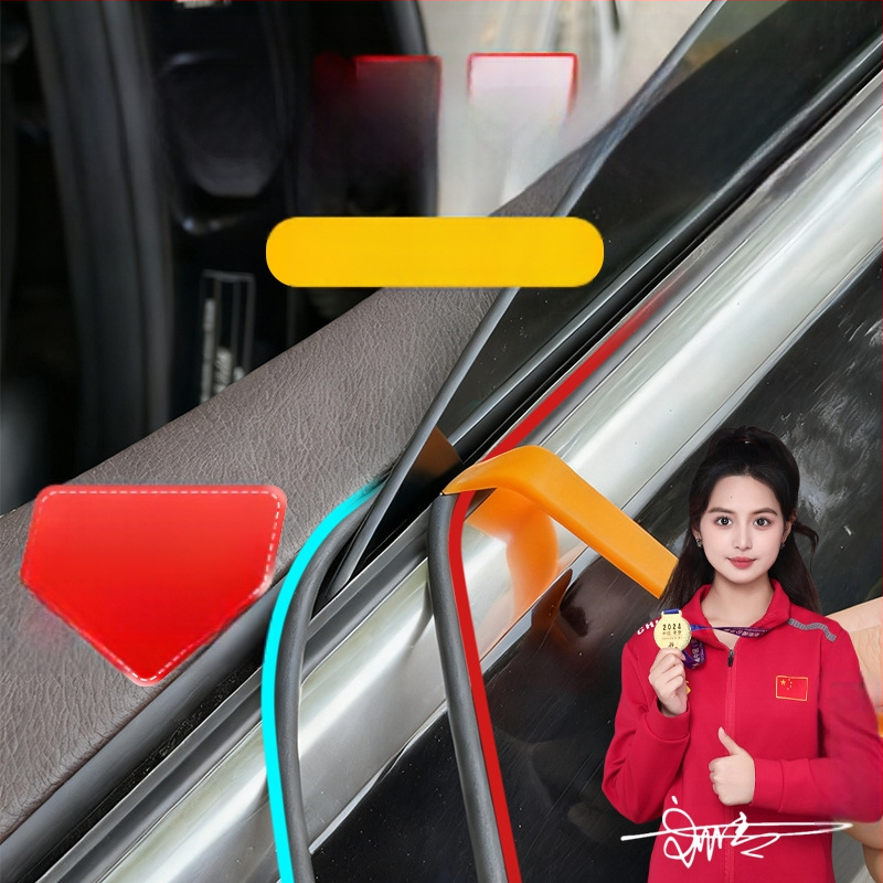 Etanșare din cauciuc pentru ferestrele auto, anti-scurgeri, împotriva prafului și izolare fonică (Model: 12.417589.3; Brand: Qingheqisen/qisen; Material: burete; Tip: bandă de etanșare pentru ferestre; Compatibil cu: ferestrele mașinii)
