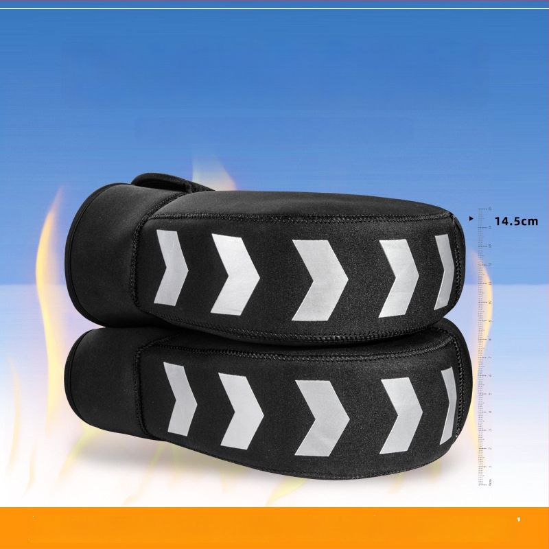 Калъфи за кормило на мотоциклета, универсални, зимно удебелени с поларен флийс и SBR дайвинг плат, светлоотразяващи