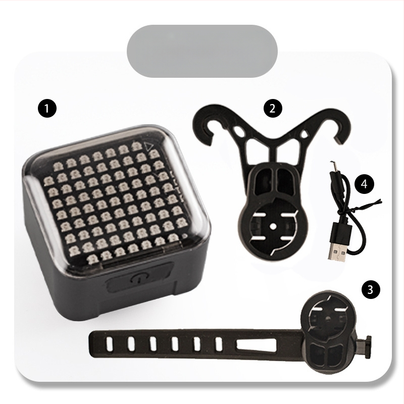 Dviračio užpakalinė lemputė su išmaniu jutikliu ir stabdymo funkcija, prekės ženklas MJR, neimportuota, be pritaikymo, be privačios etiketės