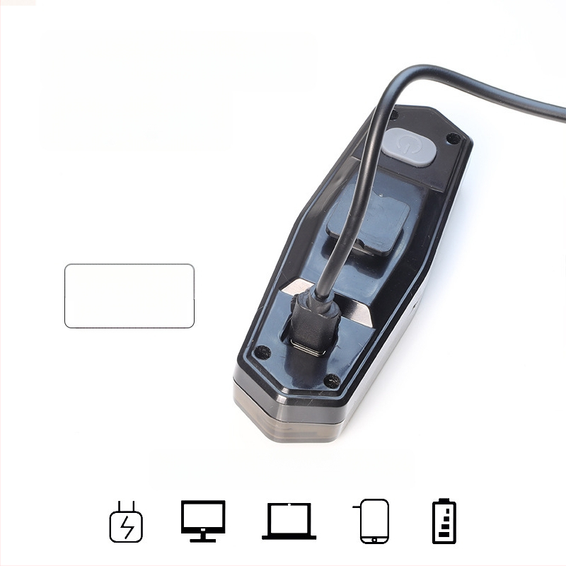 Dviračio nuotolinio valdymo galinis žibintas su ryškiu LED, stabdymo/posūkio signalas, USB-C įkrovimas, 600–900 mAh baterija