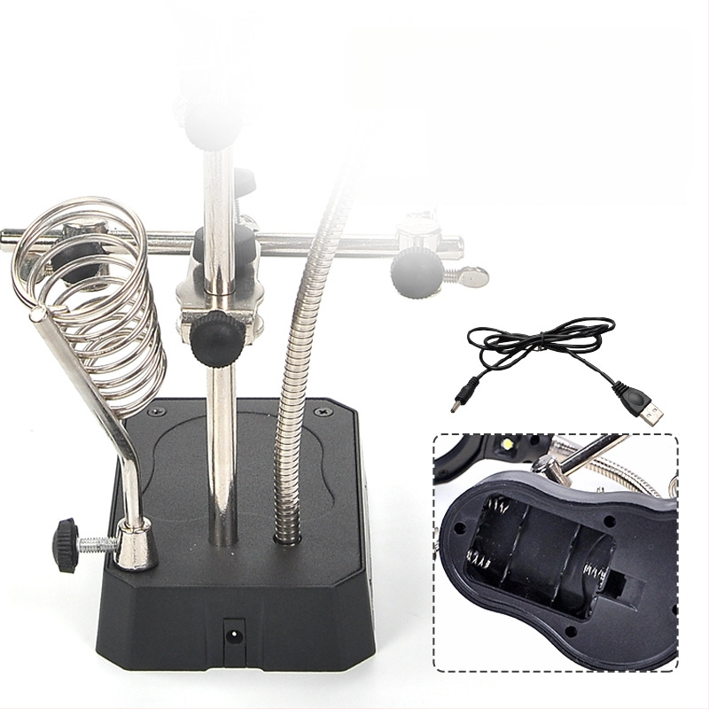 Λαμπτήρας LED με μεγεθυντικό φακό για επισκευές πλακετών, περιστροφή 360°, εξοικονόμηση ενέργειας