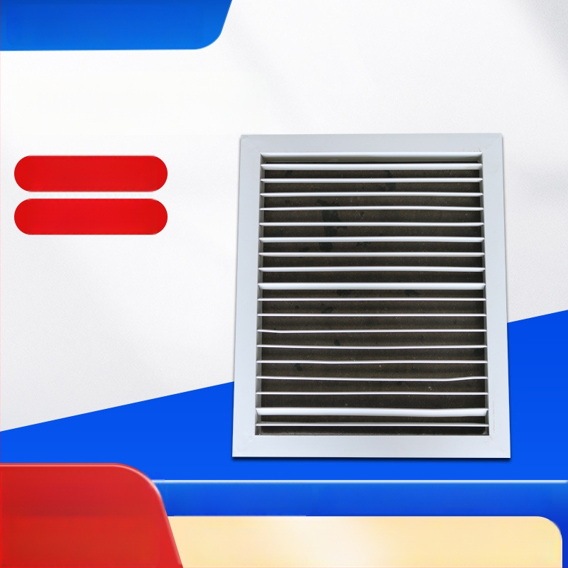 Aluminijski lamelirani izlaz zraka s integriranim svjetlom, prozračni povrat zraka za vanjski zid, vodootporan kvadratnog oblika