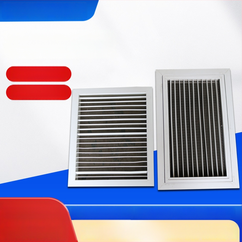 Aluminijski lamelirani izlaz zraka s integriranim svjetlom, prozračni povrat zraka za vanjski zid, vodootporan kvadratnog oblika