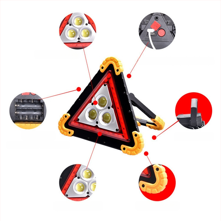 W838 Работна лампа с COB+LED, 50W, 2x18650 2400mAh, 360° въртене, обхват 100–200 м