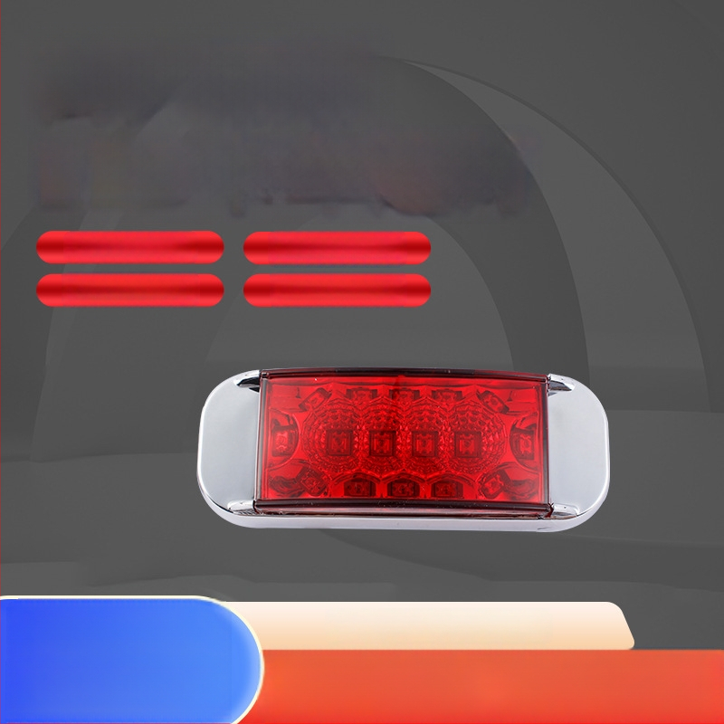 16 LED bočno svjetlo u obliku pirane za kamione i prikolice, visoka svjetlina, 12–24V, bočno osvjetljenje i signal za skretanje