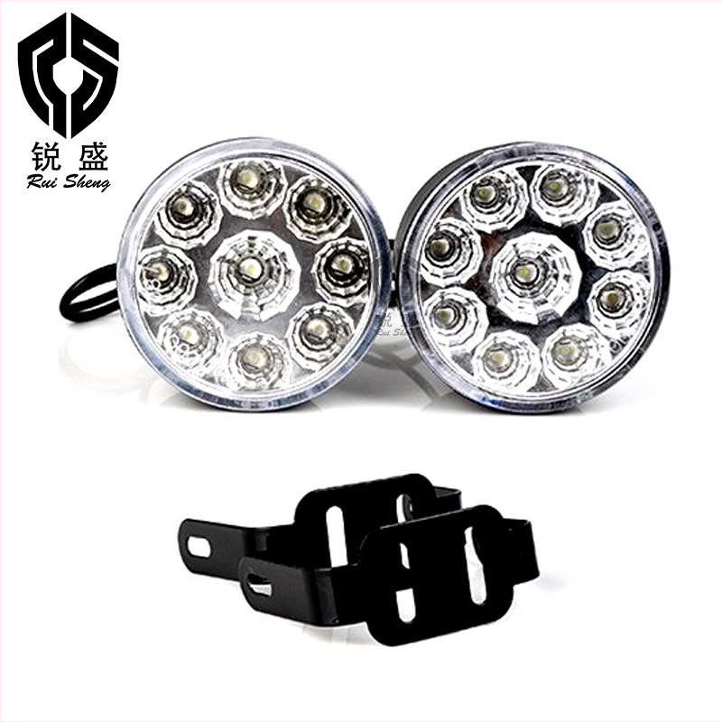 Okrugla LED svjetla za maglu sa 9 LED i dnevnim svjetlima za automobile