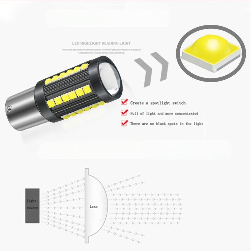 CAN-bus dekodirana LED pokazivač smjera za 1156/1157, 33SMD 3030, 12-24V, dnevna svjetlost i stražnje svjetlo