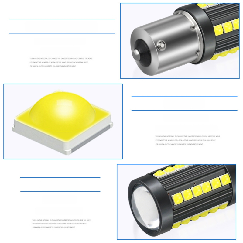 CAN-bus dekodirana LED pokazivač smjera za 1156/1157, 33SMD 3030, 12-24V, dnevna svjetlost i stražnje svjetlo