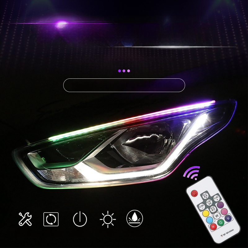 Ultra-tanka LED vodilna traka, duljine 30/45/60 cm, monokromatska ili dvobojna RGB, dekorativne dnevne svjetilice
