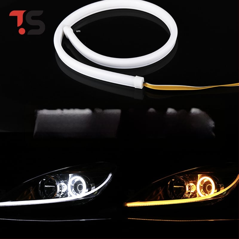 LED trak dnevnog svjetla za auto, silikon vodootporna dekorativna svjetleća traka, 30/45/60 cm