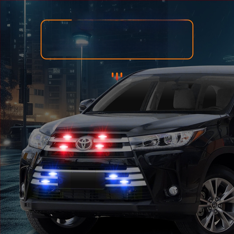LED dnevna svjetlost za srednju mrežu automobila, žuto upozoravajuće svjetlo, 12V, vodootporno i otporno na smrzavanje, dekorativna rasvjeta prednje mreže