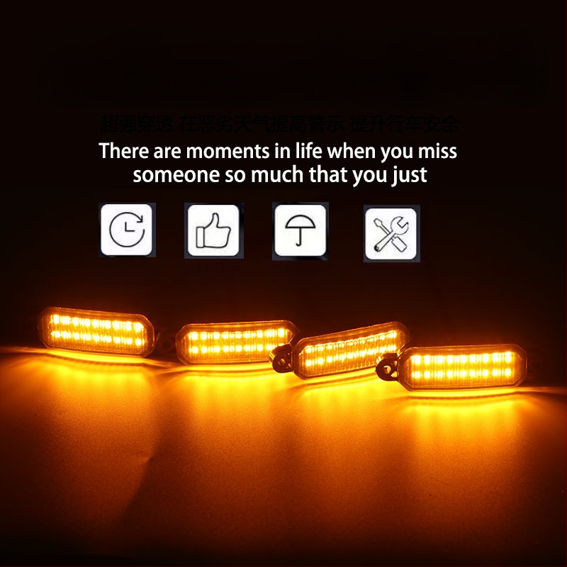 Светлина за решетката на автомобил – 12V, 18 LED, офроуд LED дневна светлина, универсална, с монтажни уши