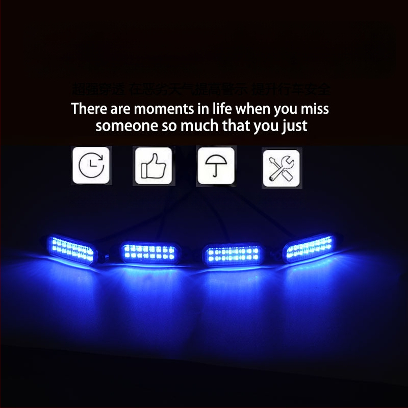 Светлина за решетката на автомобил – 12V, 18 LED, офроуд LED дневна светлина, универсална, с монтажни уши