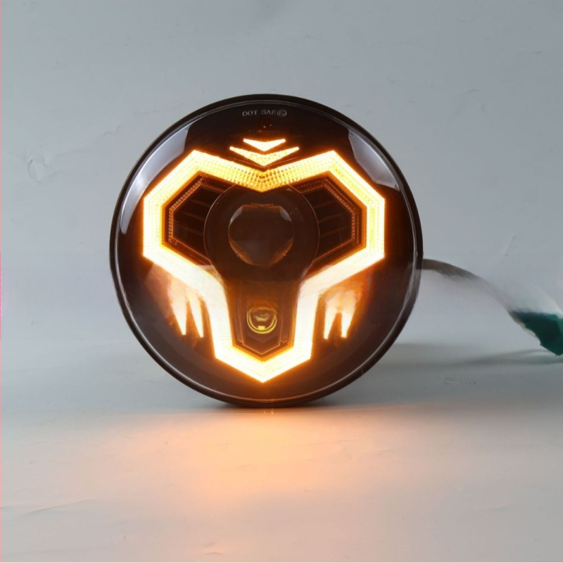 LED фар за Wrangler с висок и нисък лъч, дневен светлинен сигнал и RGB светлинен пръстен, модел OL-2072R, 50W 12V