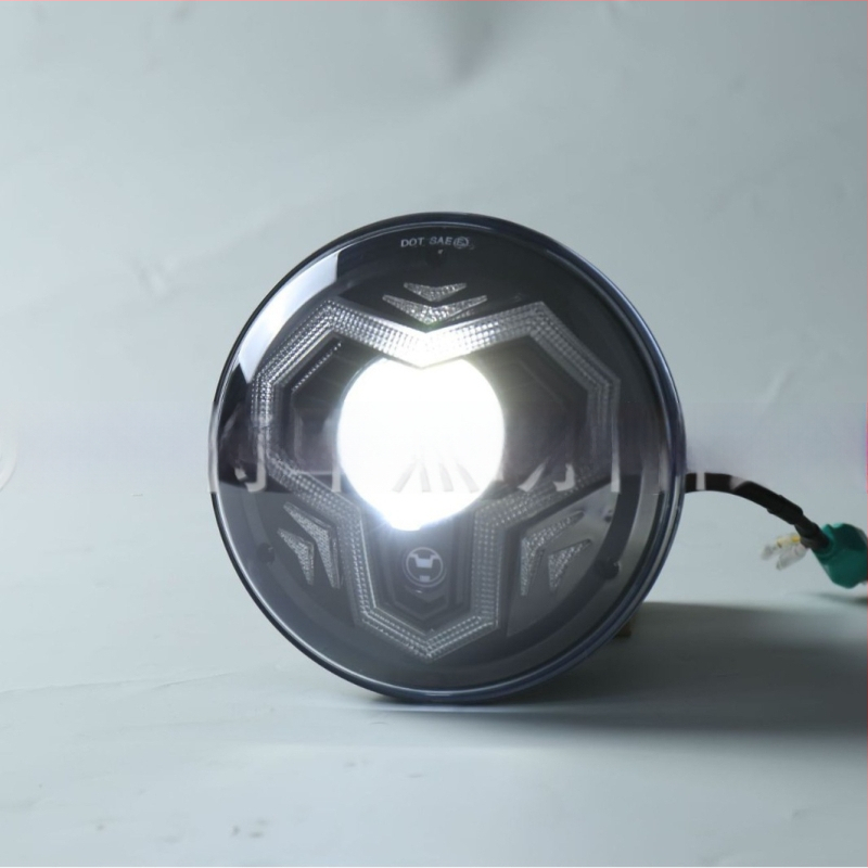 LED фар за Wrangler с висок и нисък лъч, дневен светлинен сигнал и RGB светлинен пръстен, модел OL-2072R, 50W 12V