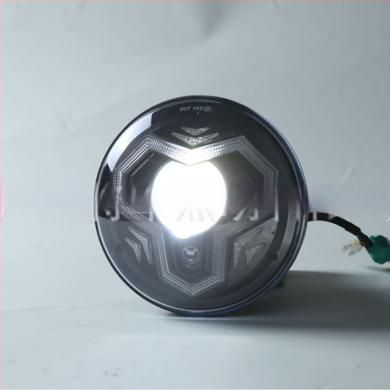 LED фар за Wrangler с висок и нисък лъч, дневен светлинен сигнал и RGB светлинен пръстен, модел OL-2072R, 50W 12V