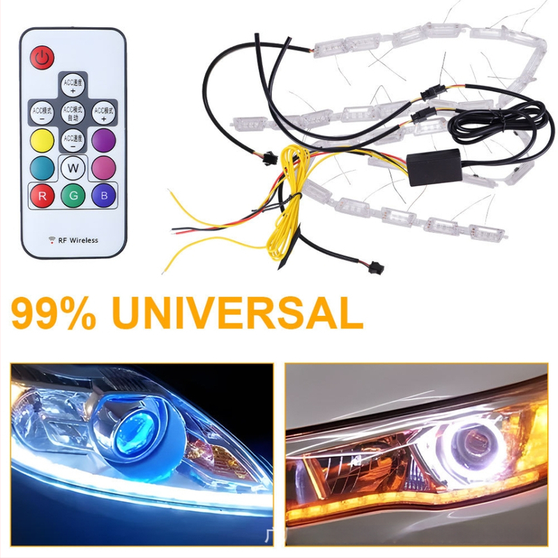 RGB LED dnevna svjetla s LED vodilnom trakom i signalom za skretanje