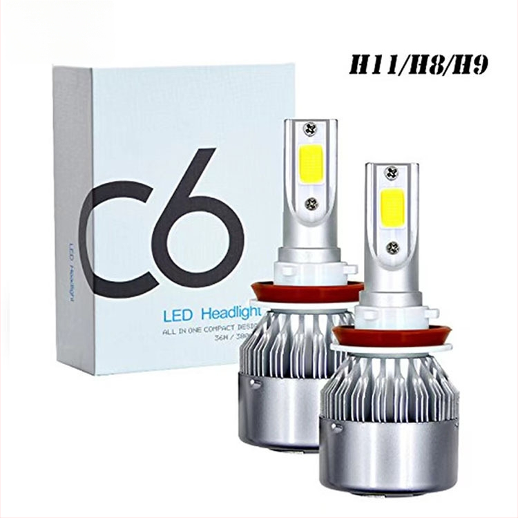 LED prednje svjetlo C6 za automobile i motocikle, COB žarulja visoke svjetline