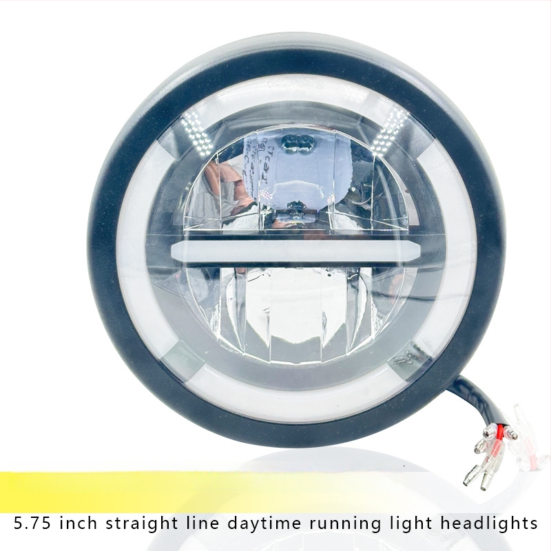 Motocikl LED prednje svjetlo, kružni promjer 5,75 inča, dnevna svjetla, visoki i niski snop