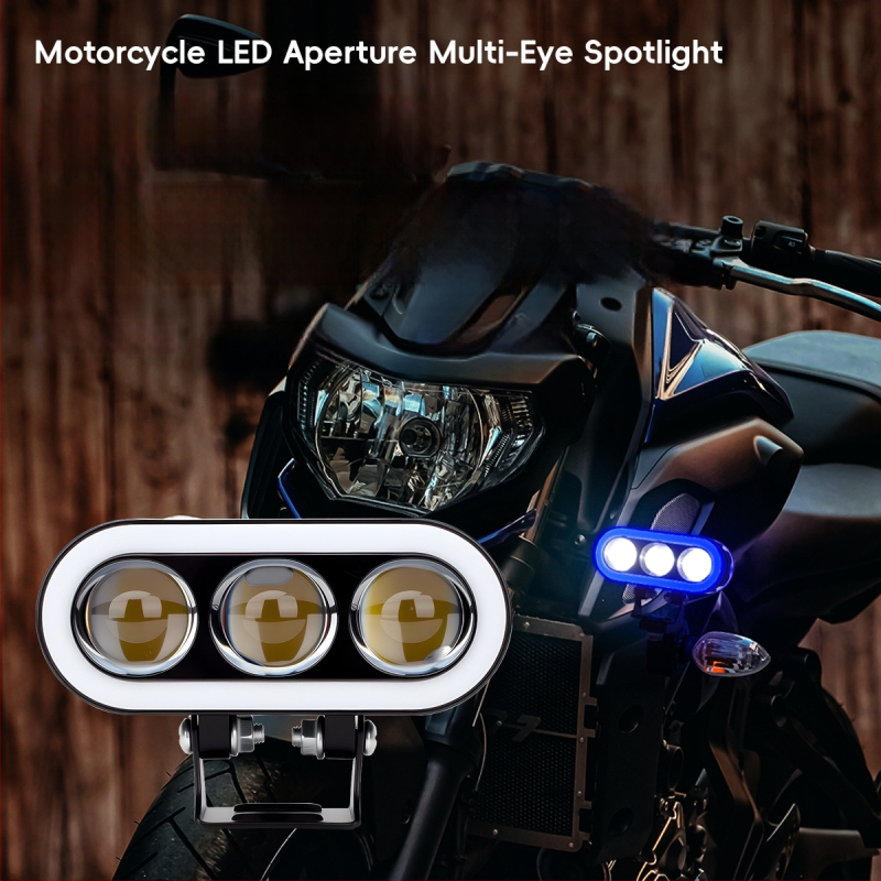Motocikl LED dvobojno svjetlo (bijelo i žuto) s lećom, prednje svjetlo