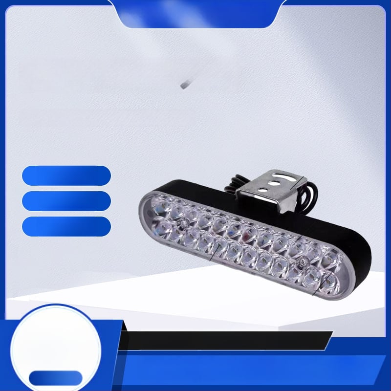 24 LED-es motorkerékpár előre világító lámpa, külső LED csíkos fényszóró, alumínium ötvözet test, 12-80V univerzális