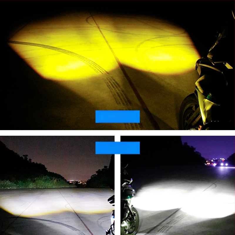 LED reflektor za motocikl s integriranim visokim i niskim snopom, leća, IP68, 2000 lm, 20 W, aluminij