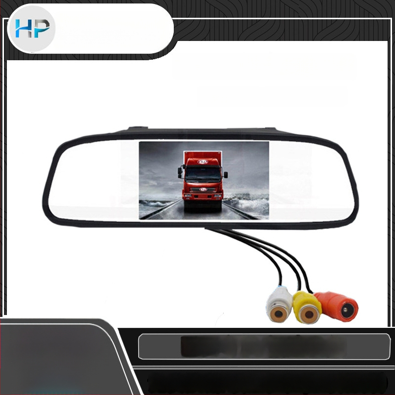 4,3-inčni zaslon retrovizora za automobil s LCD zaslonom, 12V, HD slika za vožnju unatrag