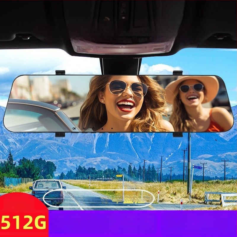 Sõiduki videoregistrator ees- ja taga kahekordse objektiiviga, 360° tsükliline salvestus, öine nägemine, 1080P video, 2GB mälu