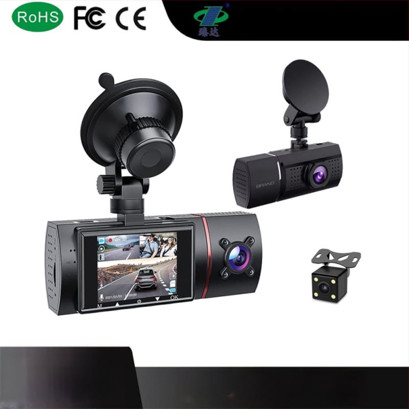 2-inčna privatni model dash kamere s tri leće, 1080p snimanje, auto video rekorder