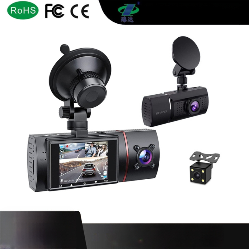 2-inčna privatni model dash kamere s tri leće, 1080p snimanje, auto video rekorder