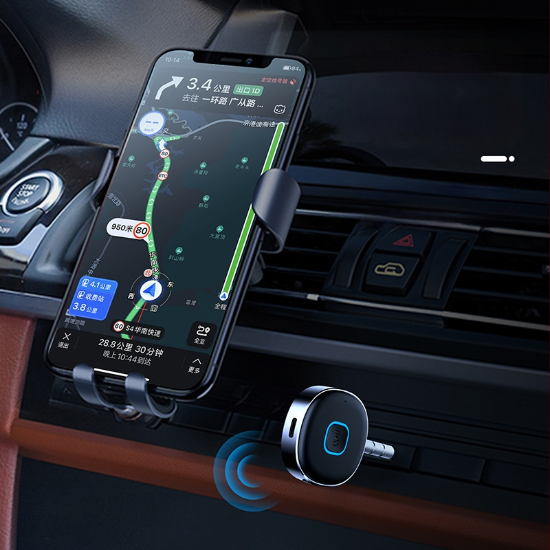 Bluetooth automobilių laisvų rankų įrenginys J33 su AUX, 5.0 adapteris, plug-and-play, įėjimo įtampa 12-24 V, mikrofono jautrumas -42 dB, dažnis 2.402-2.480 GHz