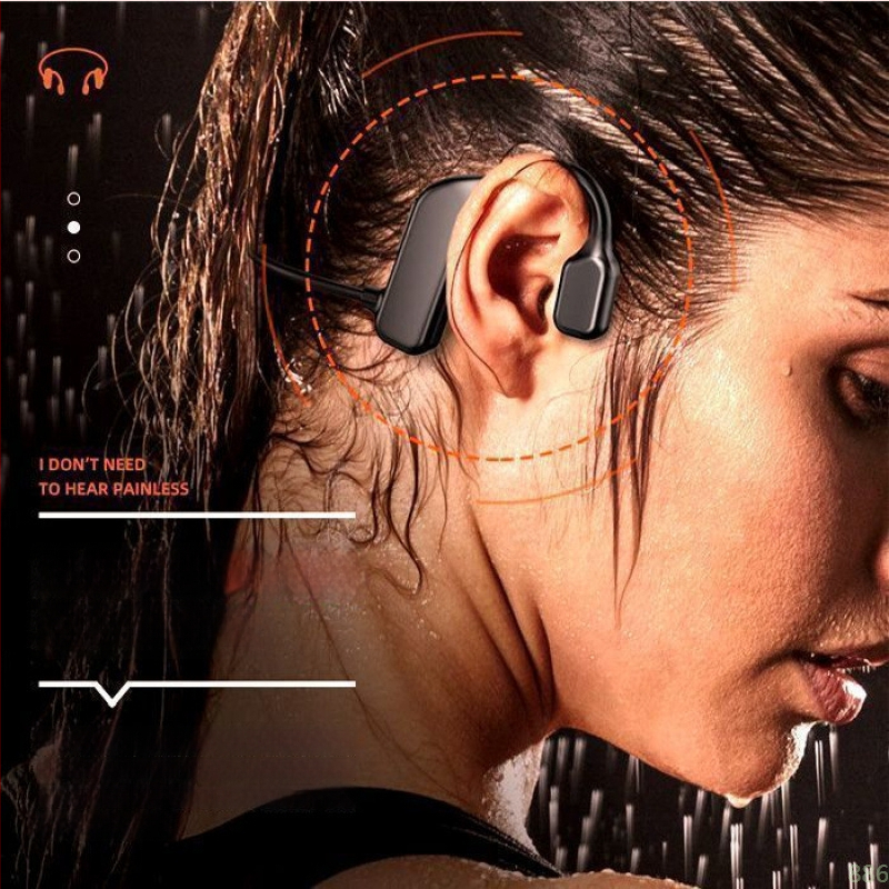 Csontvezetéses vezeték nélküli fejhallgató – nyitott fül, Bluetooth 5.0, Qualcomm chip, IPX6 vízálló, akkumulátor >8 óra