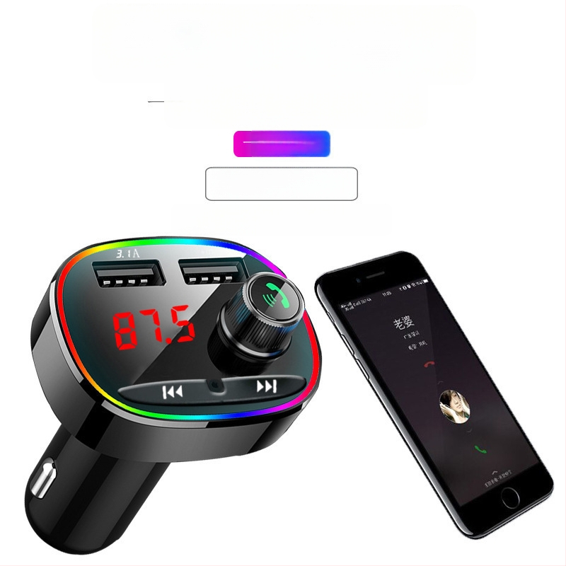 Autós MP3-lejátszó 3.1A intelligens gyorstöltés, Bluetooth FM adó, USB lejátszás, 12–24V tápegység