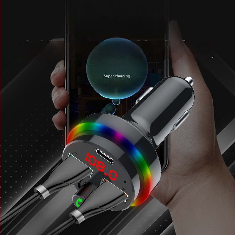 Autó Bluetooth MP3 lejátszó töltővel, támogatja a memóriakártyát és USB-t, modell Pdf16, FM rádió