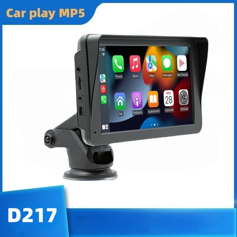 YTUK automobilinis MP5 grotuvas su belaidžiu CarPlay, Bluetooth, USB/SD/TF kortelių palaikymas, LED ekranas