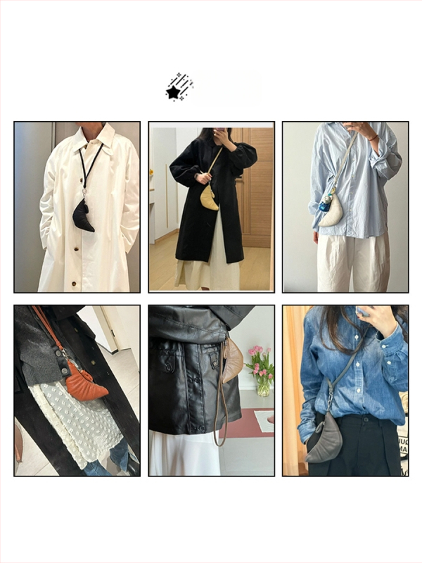 Geantă pentru chei din piele naturală, primul strat de piele de vită, culoare uni, stil street fashion, căptușeală din nailon, design mini crossbody