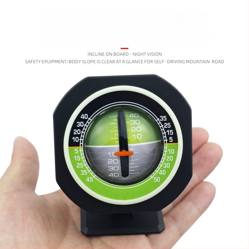 Dőlésmérő kültéri és járművek használatához, dőlésszög méréssel, beépített világítással és iránytűvel, műanyag ház