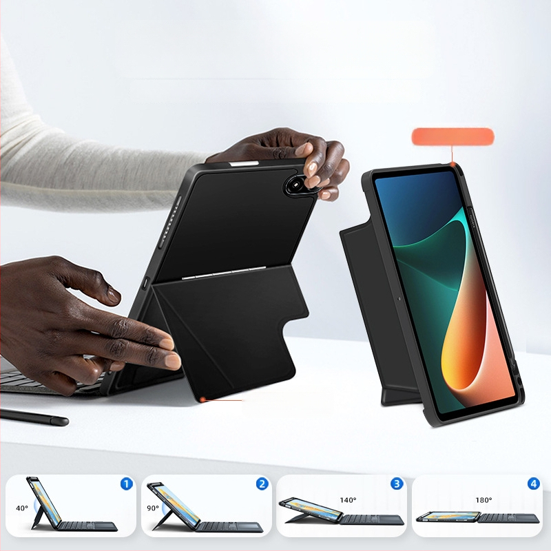 Xiaomi Pad 7 Ultra Magic Keyboard 6Pro/5Pro Bluetooth-os osztott billentyűzetéhez készült védőtok, 12,4 colos ( Bluetooth interfész; Kompatibilis Xiaomi Tablet 5/6; Súly 490 g; OEM feldolgozás; Logó nyomtatás engedélyezett )