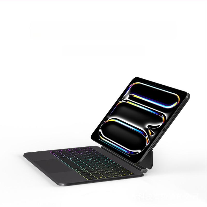 DOQO E11 Bluetooth vezeték nélküli billentyűzet iPad M2/M4 11–13 hüvelyk; váza 1:1 alumínium ötvözet; mágneses lebegő kialakítás