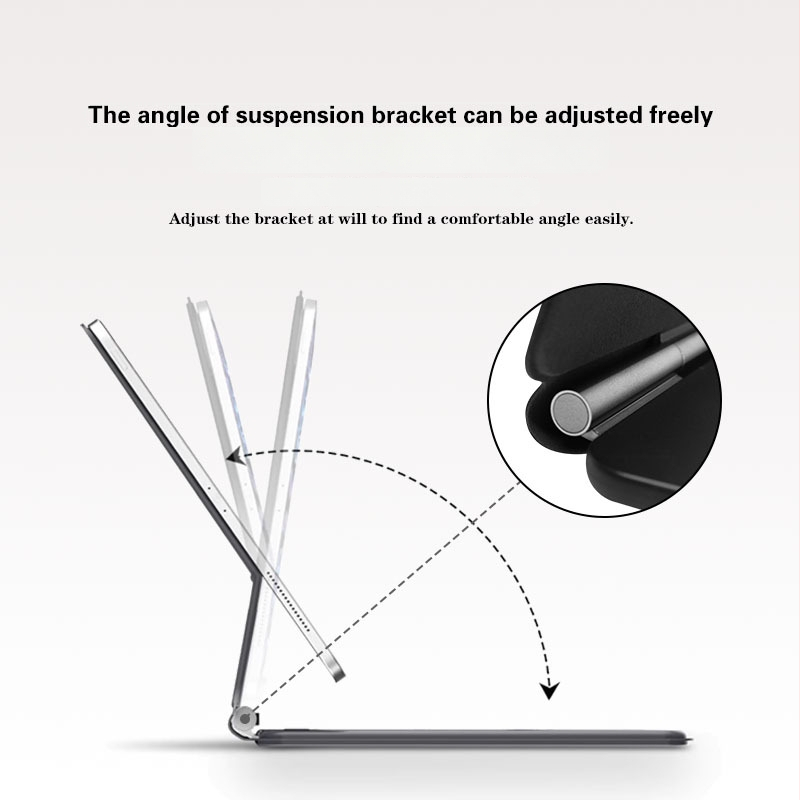 Bluetoothi traadita klaviatuur Samsung Tab 11-toll / 12,4-toll, Yongxiangtai brändilt; ühildu Galaxy Tab S7/S8/S9; kaal 565 g; OEM/privaatse märgi valik.