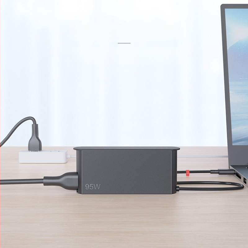 VERCOM A1762 USB-C 95W зарядно за лаптопи Lenovo, 20V/4.75A, вход 100-240V